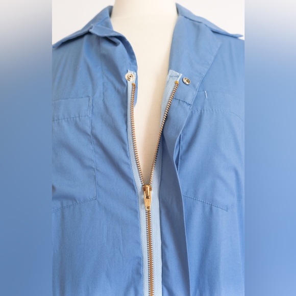 Vintage 1970s Blue Coveralls/Utility Jumpsuit • L - Picture 4 of 10